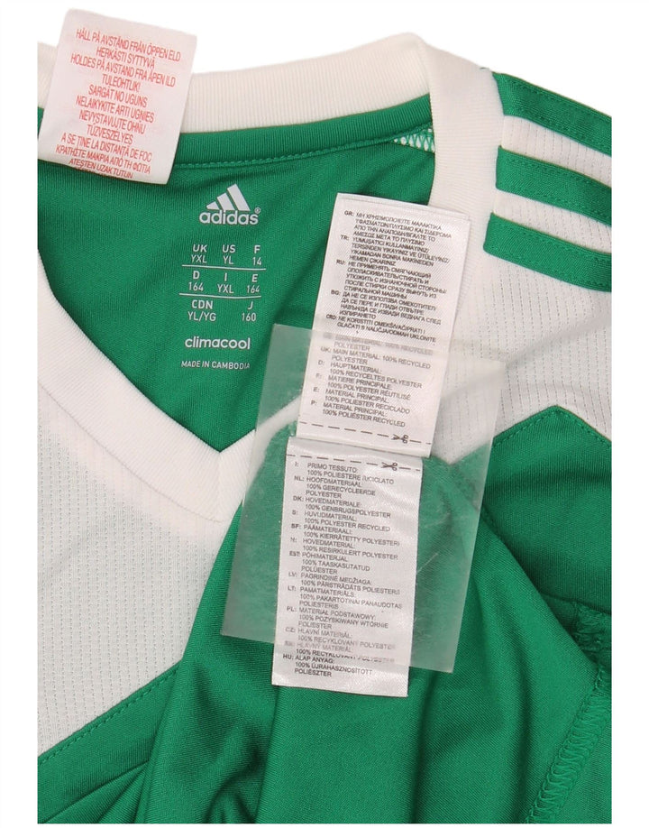 ADIDAS Camiseta Climacool para niño 13-14 años XL Verde Colorblock