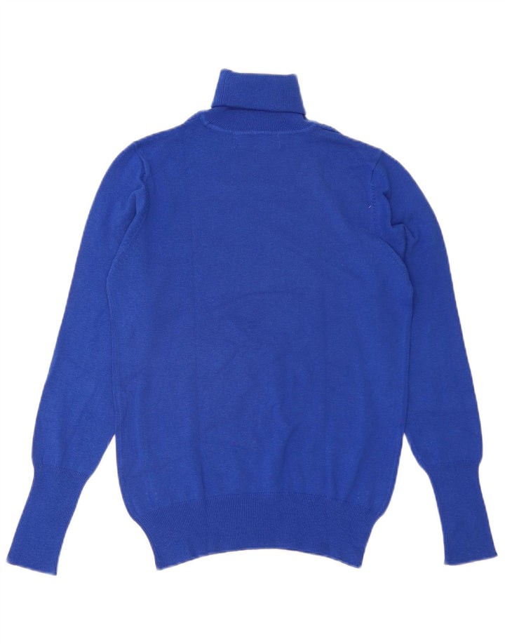 Zara - Jersey con cuello vuelto para mujer, talla 40, color azul