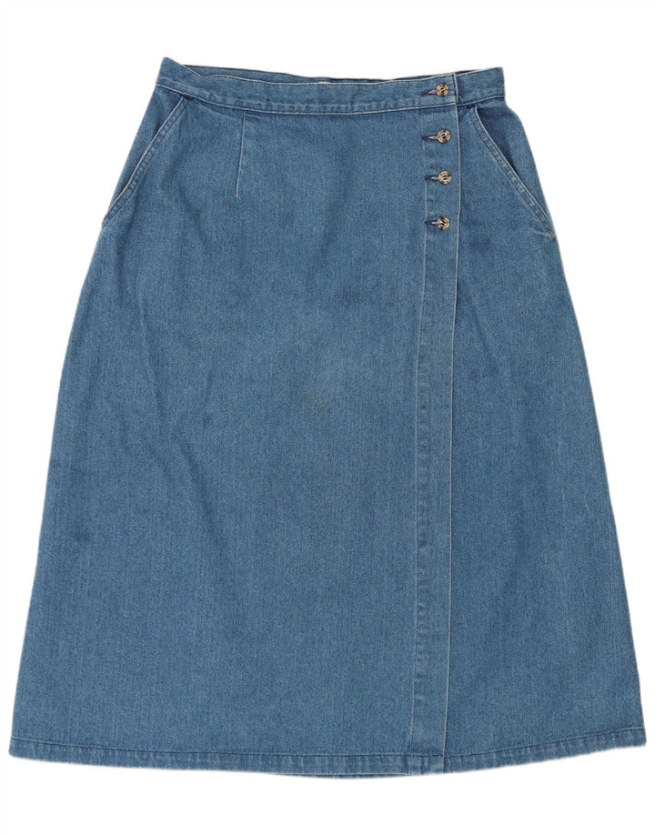 L.L.Bean Falda cruzada de mezclilla para mujer W32 Algodón azul grande