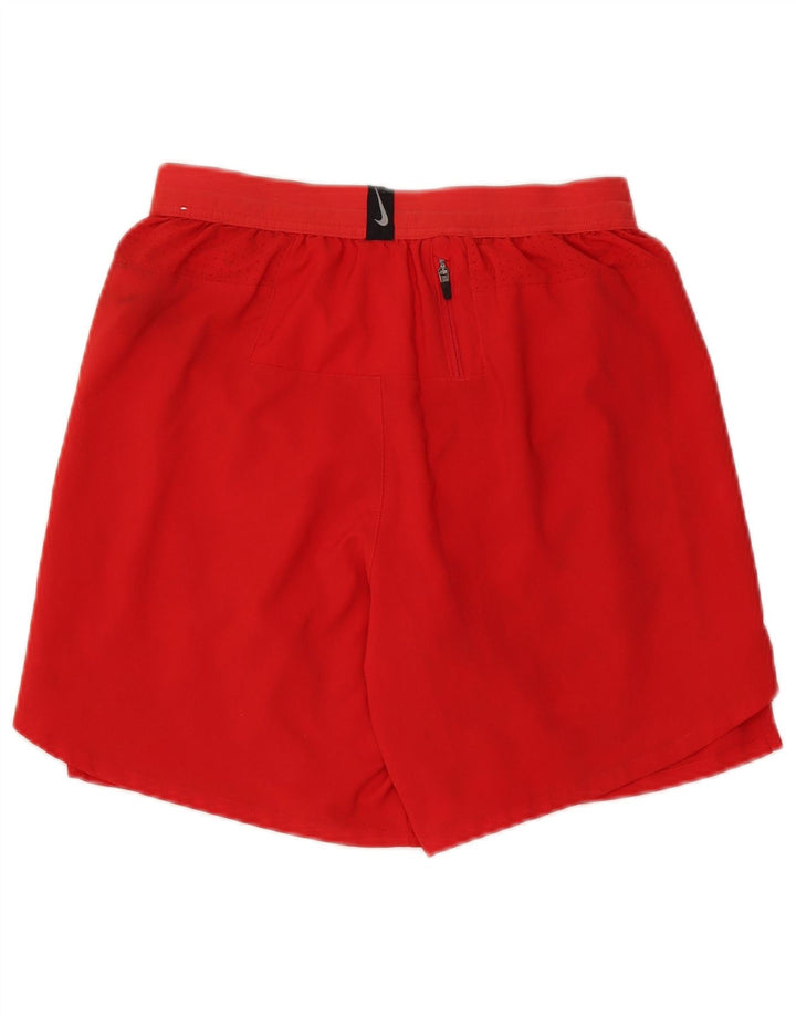 Nike - Pantalones cortos deportivos Dri Fit para mujer, talla 8, poliéster rojo pequeño