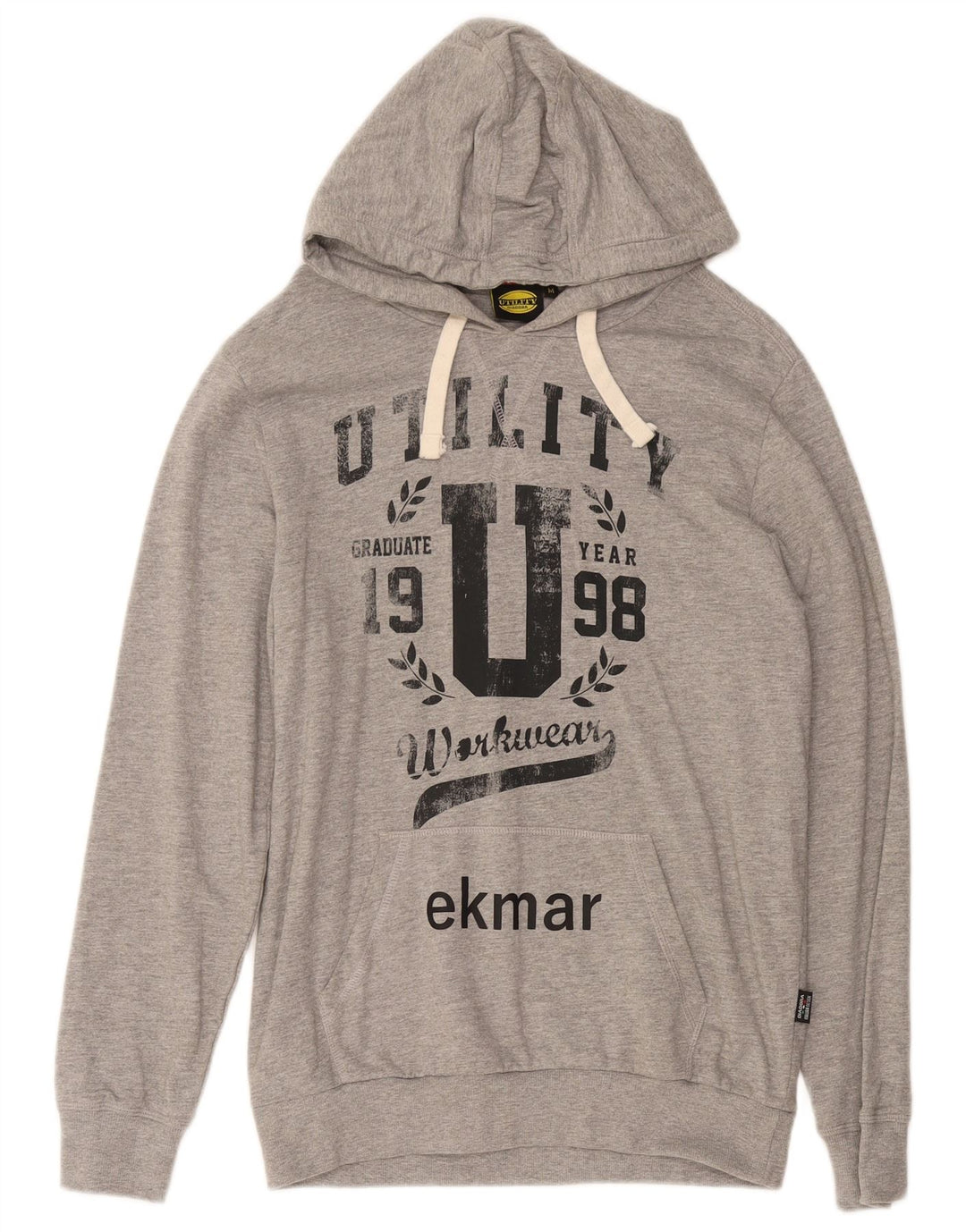 Diadora Jersey Con Capucha Gráfica De Algodón Gris Medio Hombre