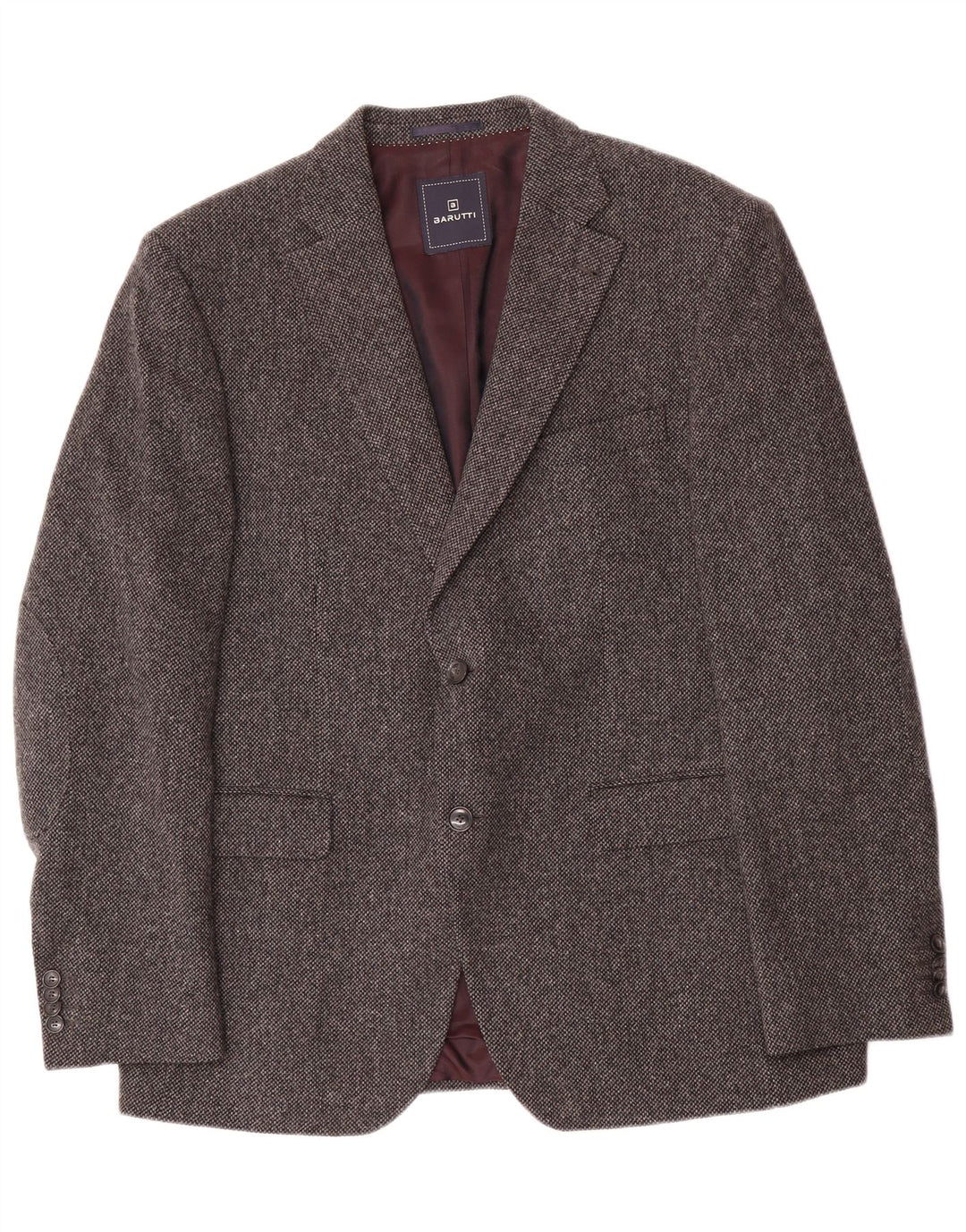 Barutti Chaqueta Blazer de 2 Botones para Hombre IT 54 2XL Lana Gris