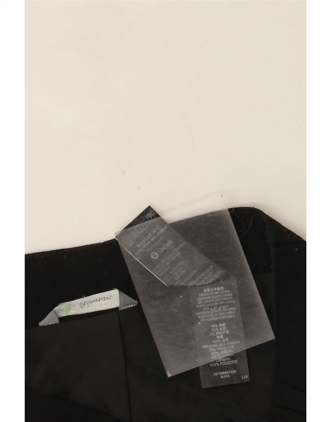 Marks & Spencer Minifalda para mujer UK 12 Medium W30 Poliéster negro