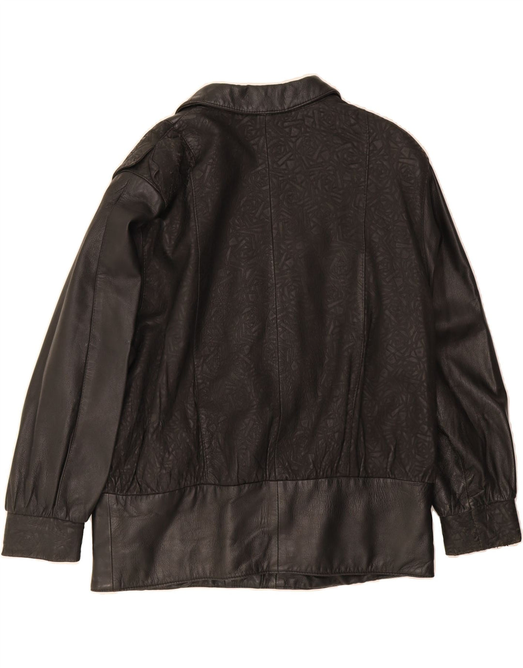 ESSEBI Womens Oversized Leather Jacket IT 48 XL Black Leather Vintage Essebi and Second-Hand Essebi from Messina Hembry 