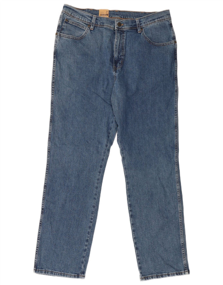 Wrangler Vaqueros Rectos Regulares Para Hombre W38 L32 Algodón Azul