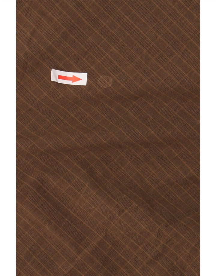 Camisa Dockers Hombre Grande Marrón Cuadros Algodón