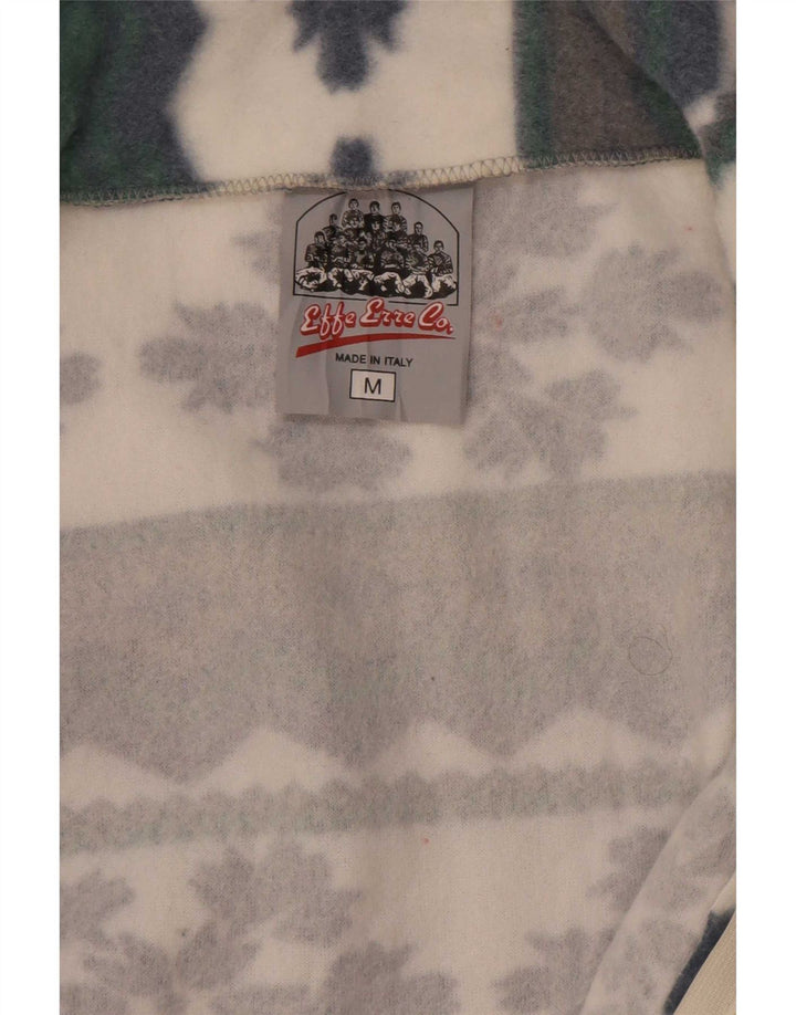 Vintage Mens Fleece Chaqueta Reino Unido 38 Medio Multicolor Fair Isle