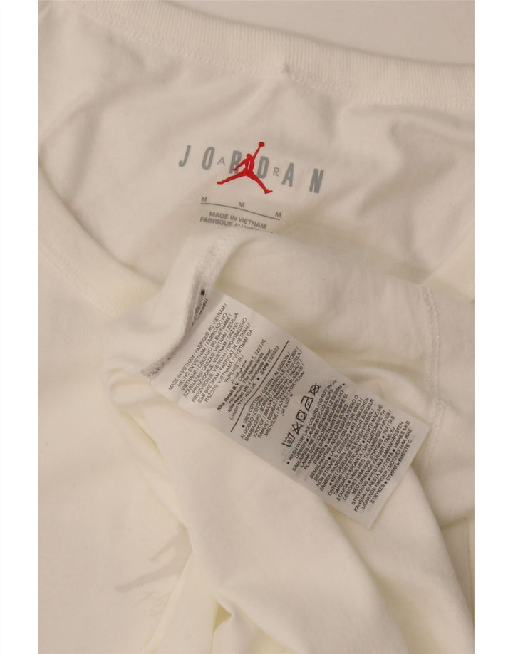 Jordan Hombre Gráfico Chaleco Superior Medio Algodón Blanco