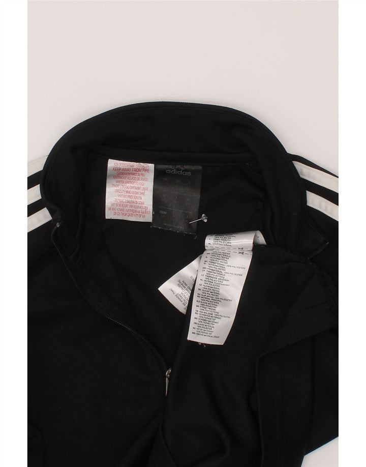 Adidas Chicos Climalite Zip Neck Chándal Top 9-10 años Negro