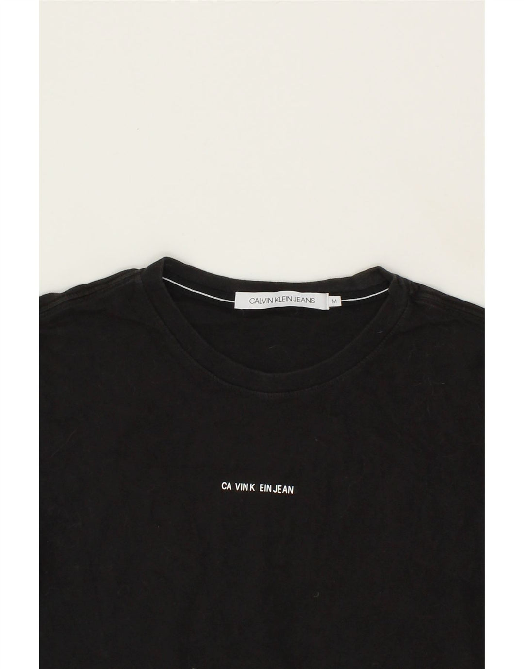 CALVIN KLEIN JEANS Mens Graphic T-Shirt Top Medium Black Vintage Calvin Klein Jeans and Second-Hand Calvin Klein Jeans from Messina Hembry 