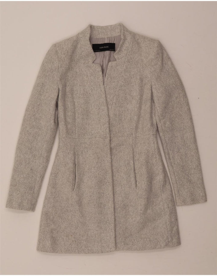 Zara Mujer Abrigo Abierto UK 6 XS Acetato Gris