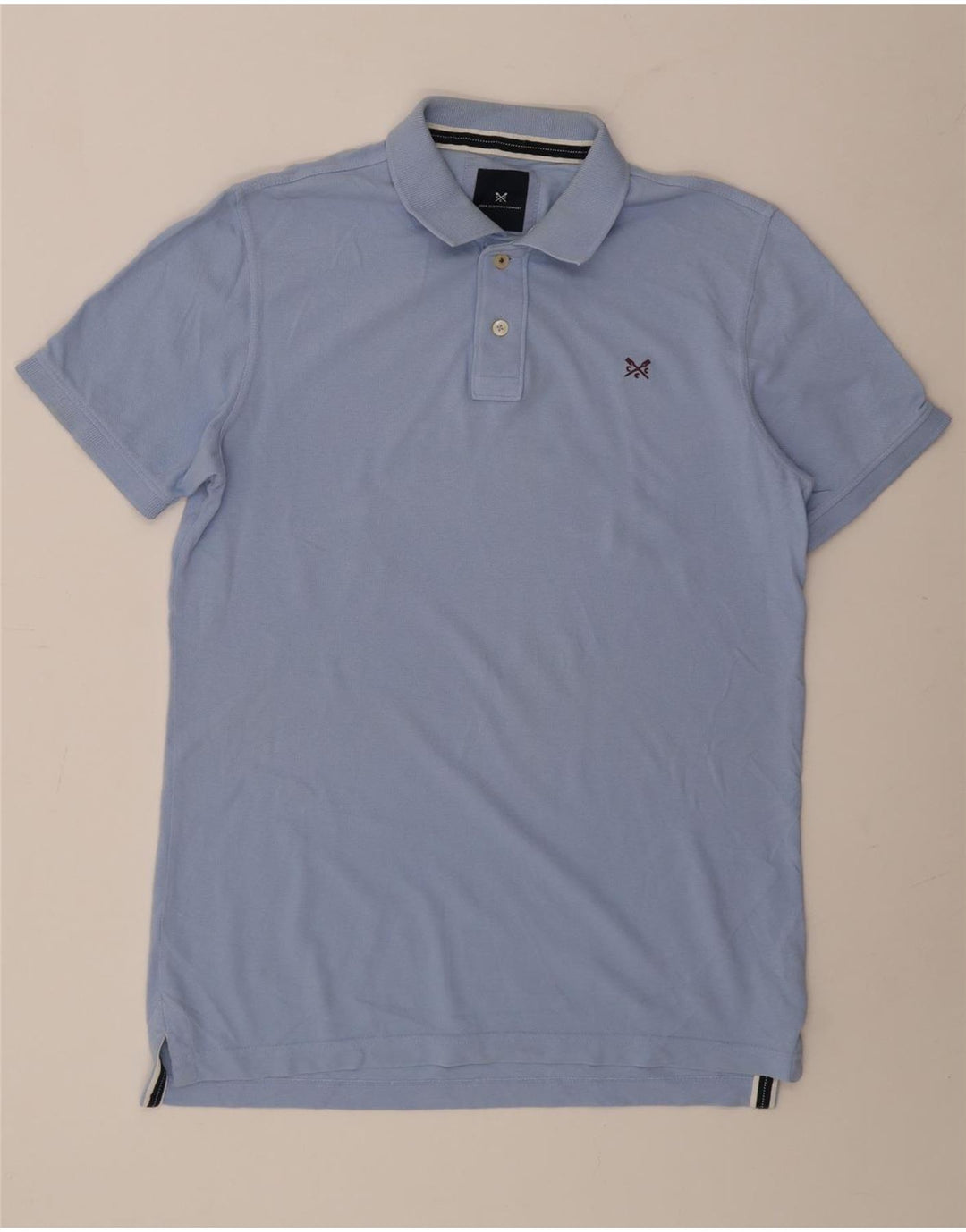 CREW CLOTHING Polo para hombre de algodón azul medio