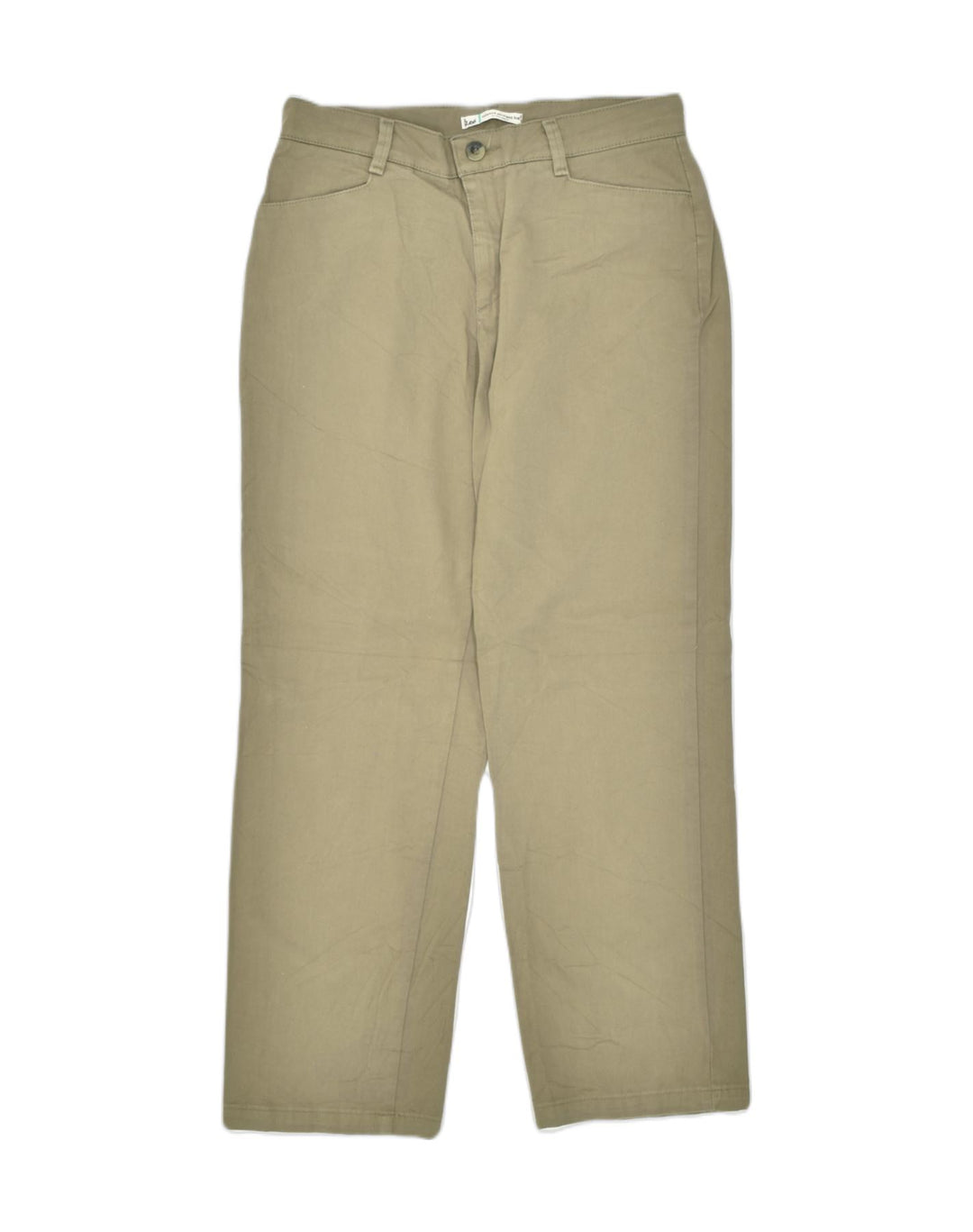 LEE Womens Straight Casual Trousers US 12 Large W33 L31 Khaki Cotton | Vintage | Thrift | Second-Hand | Used Clothing | Messina Hembry 