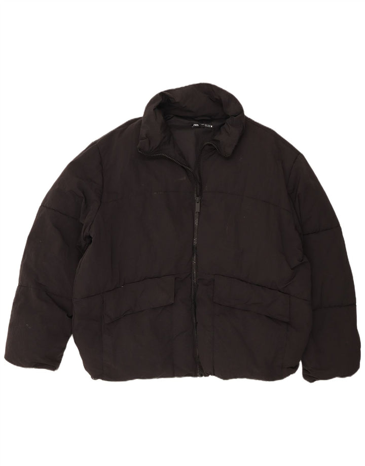 Zara Hombre Chaqueta Acolchada ES 38 Mediana Poliamida Negra