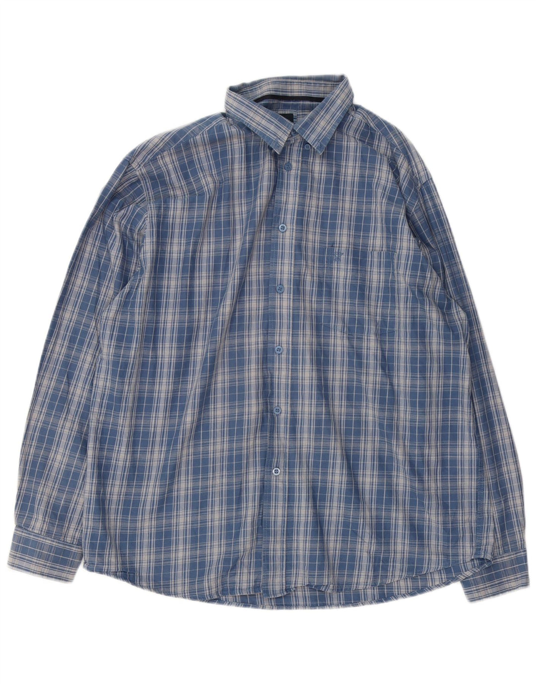 James Pringle Camisa de franela para hombre XL Algodón a cuadros azules