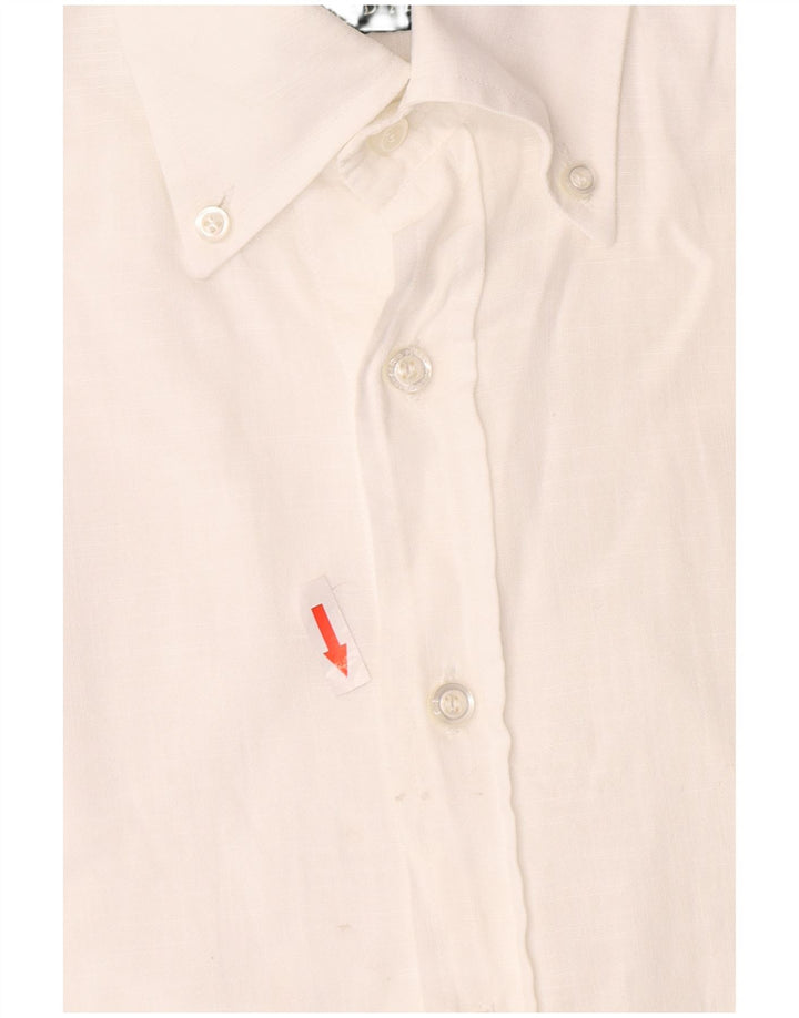 Camisa Fred Perry Slim Fit Para Hombre Algodón Blanco Grande