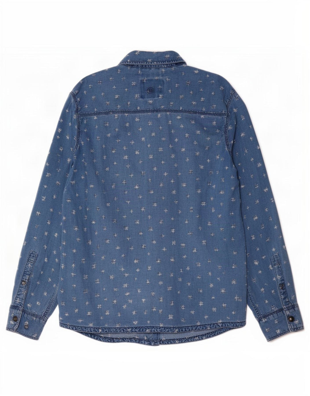 Camisa con estampado abstracto y tinte índigo para hombre de Fat Face Algodón azul grande