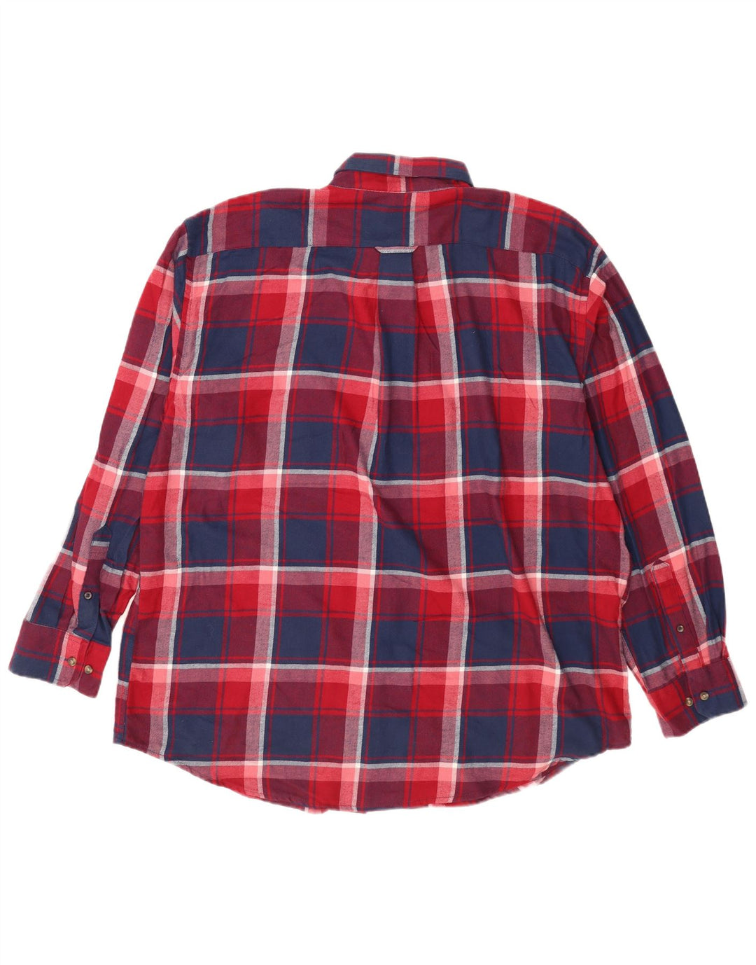 Izod Camisa De Franela Hombre 2XL Algodón A Cuadros Rojos