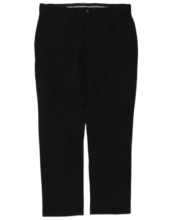 Crew Clothing Pantalones chinos rectos para hombre W34 L30 Algodón negro