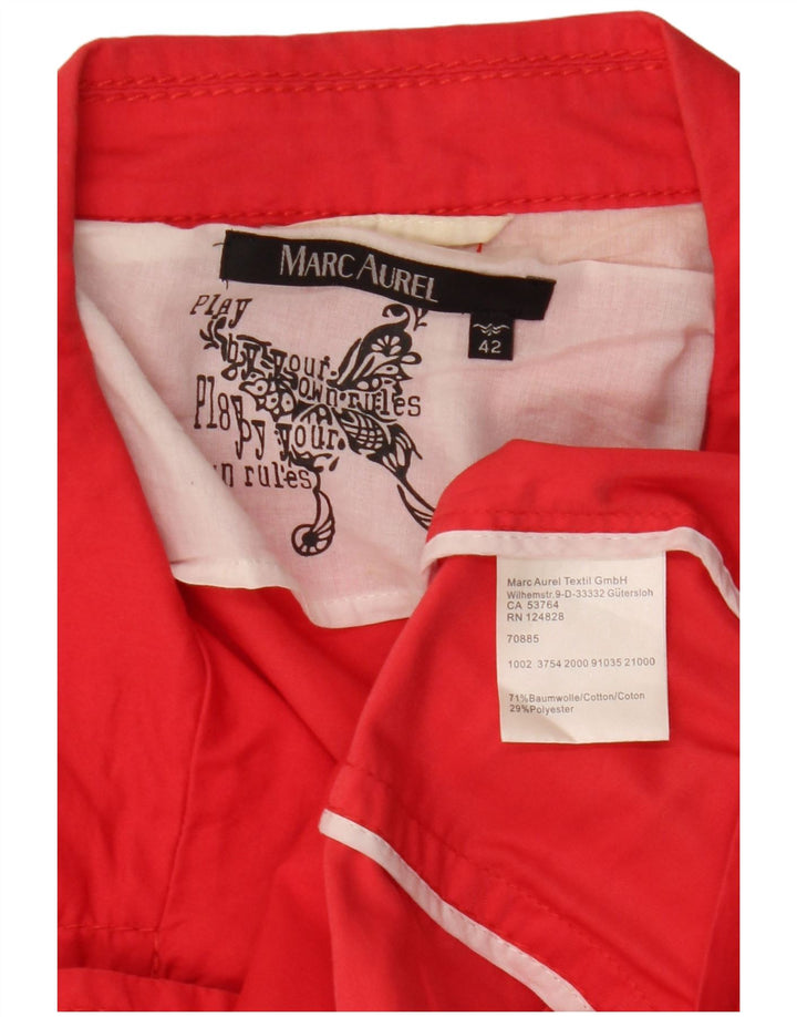 Marc Aurel Chaqueta tipo blazer de manga corta con 1 botón para mujer IT 42 Rojo mediano