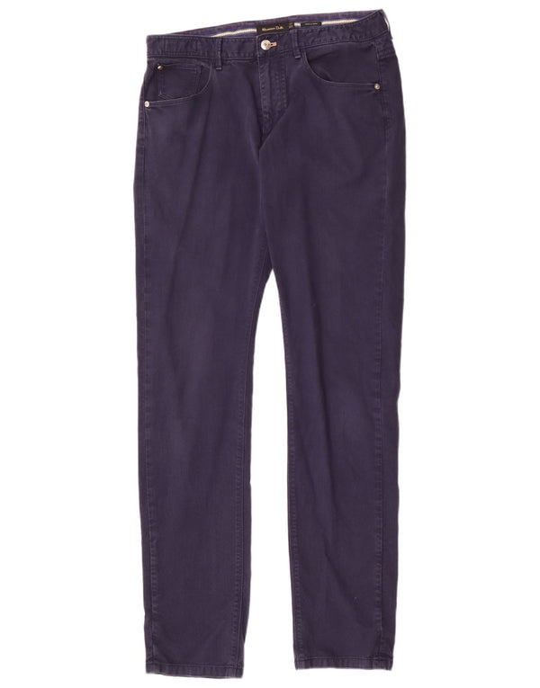 Massimo Dutti Pantalón Casual Slim Hombre EU 40 Medium W31 L34 Azul Marino
