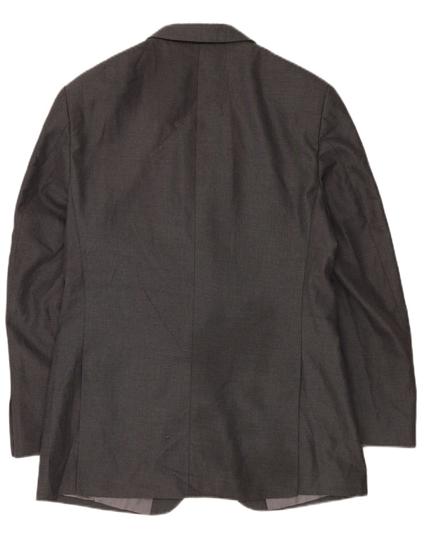 Marks & Spencer Mens 2 Button Blazer Jacket UK 38 Medium Grey Polyester