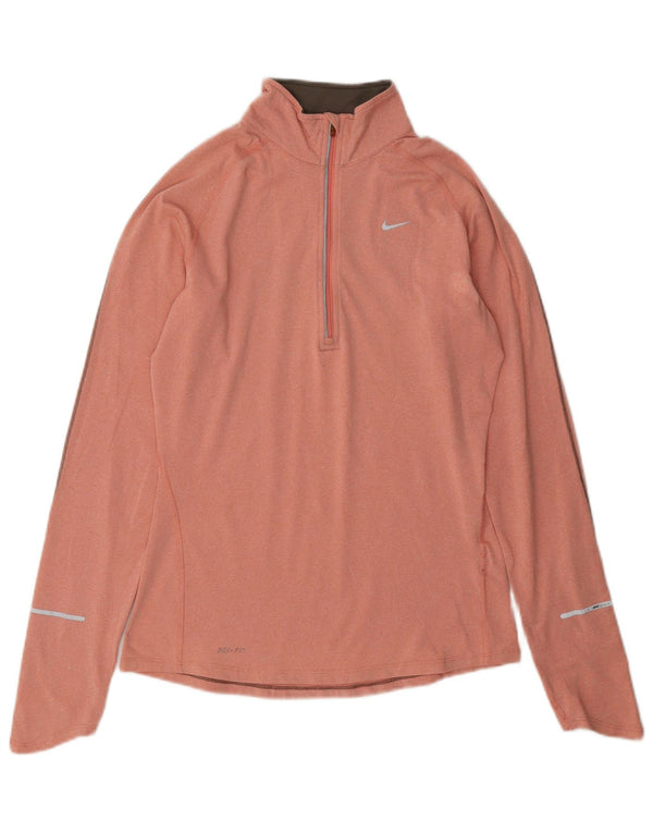 Nike Dri Fit - Chándal con cremallera y cuello para mujer, talla S, color rosa