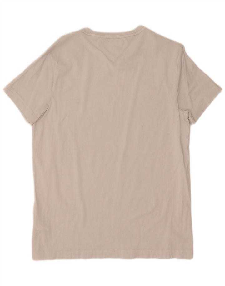 Tommy Hilfiger Camiseta extra delgada para hombre Top grande de algodón blanco