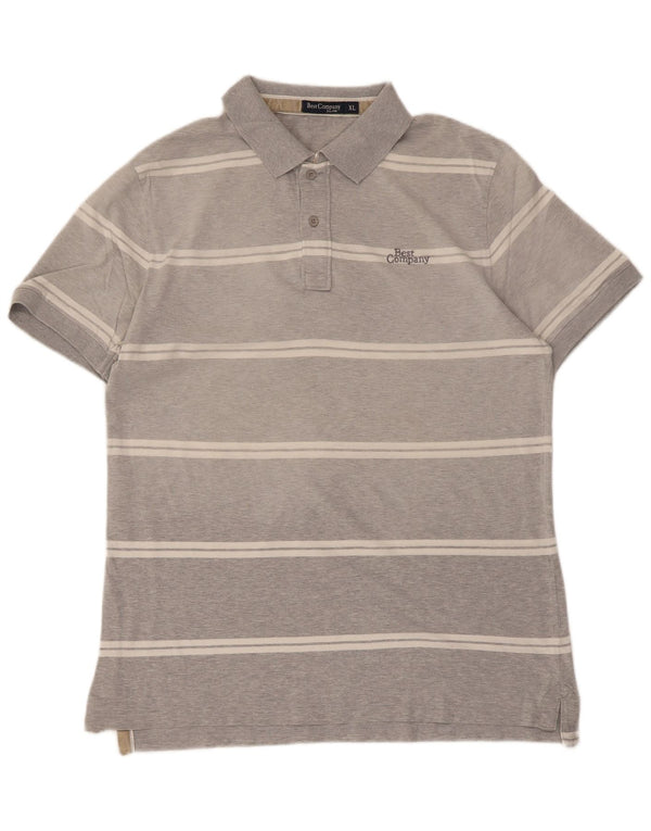 Best Company Polo Hombre XL Algodón A Rayas Gris