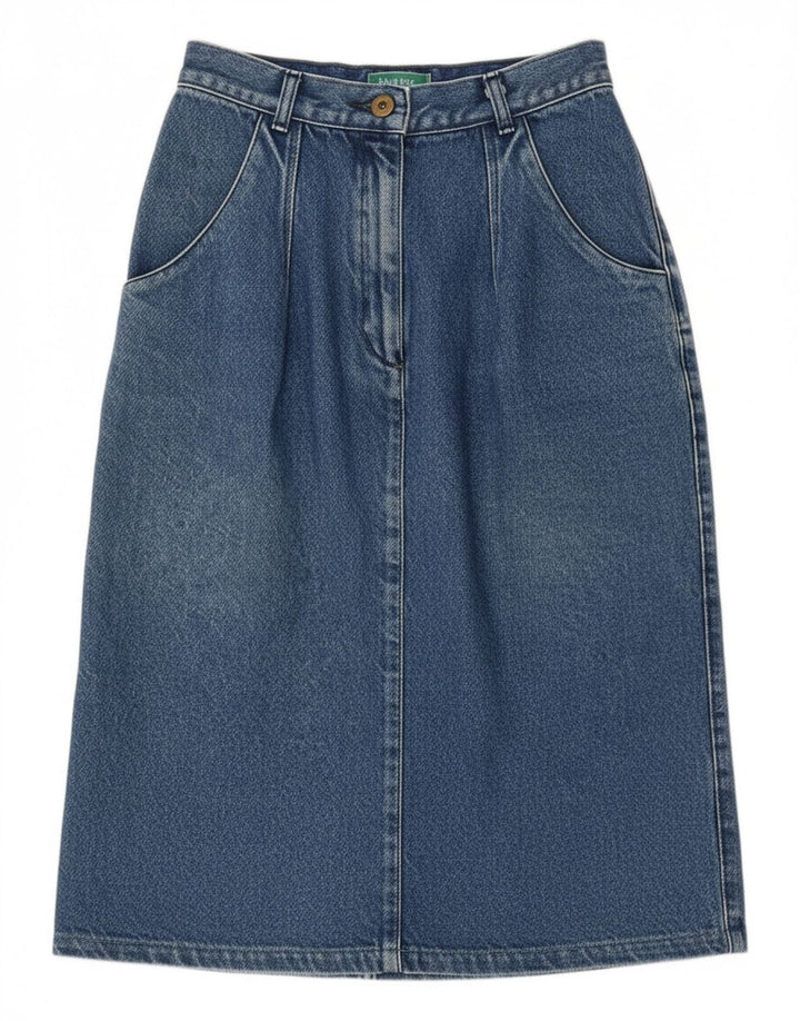 VINTAGE Womens Denim Skirt W24 XS Blue