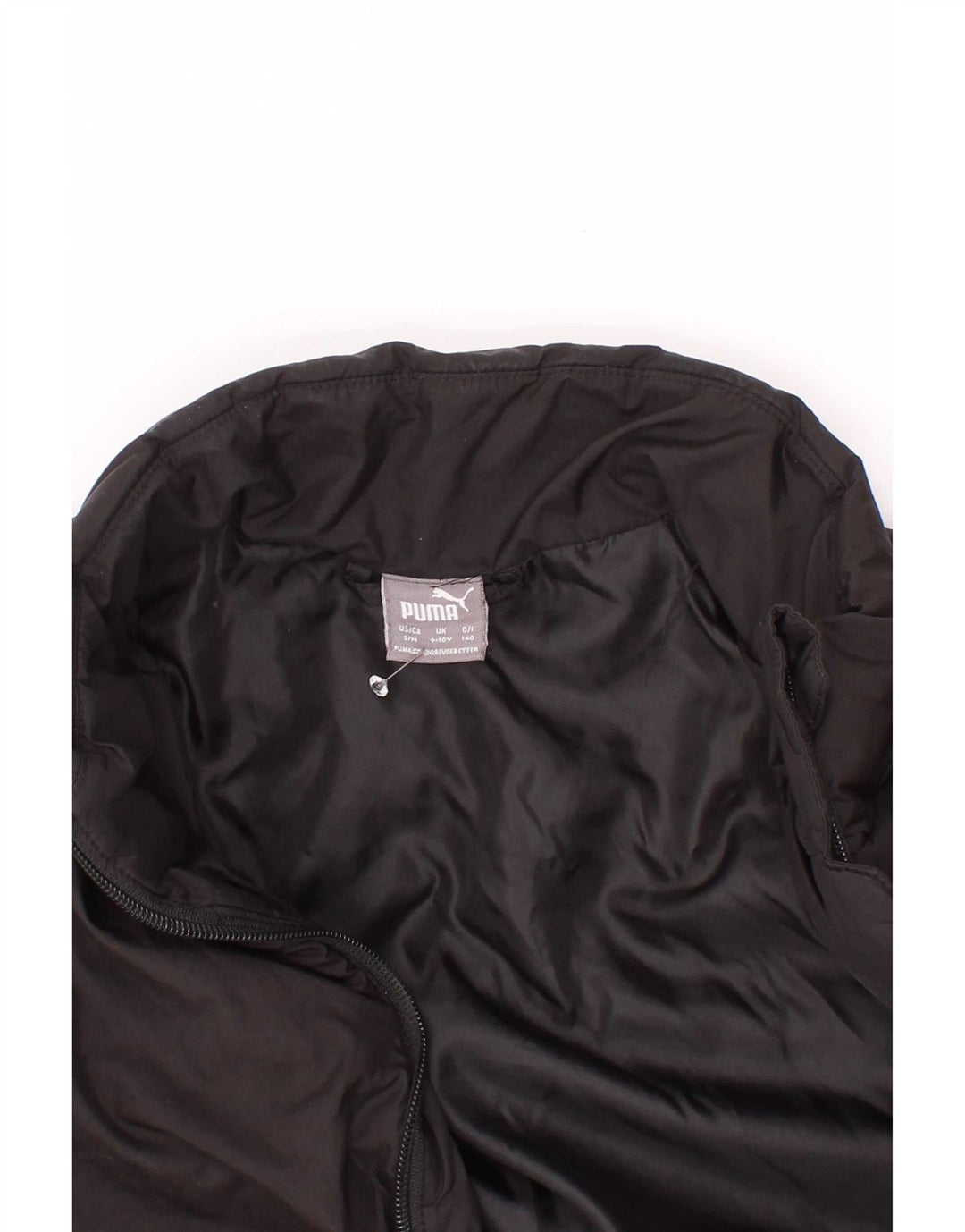 Puma Chaqueta acolchada con gráfico para niño 9-10 años Negro Poliéster