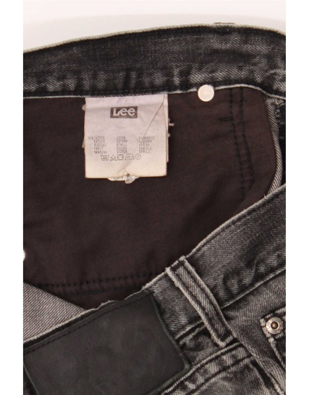 Lee Vaqueros Rectos Blake para Hombre W34 L32 Algodón Gris