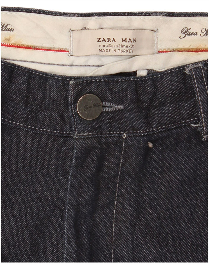 Zara Jeans rectos para hombre EU 40 Medium W31 L34 Azul marino