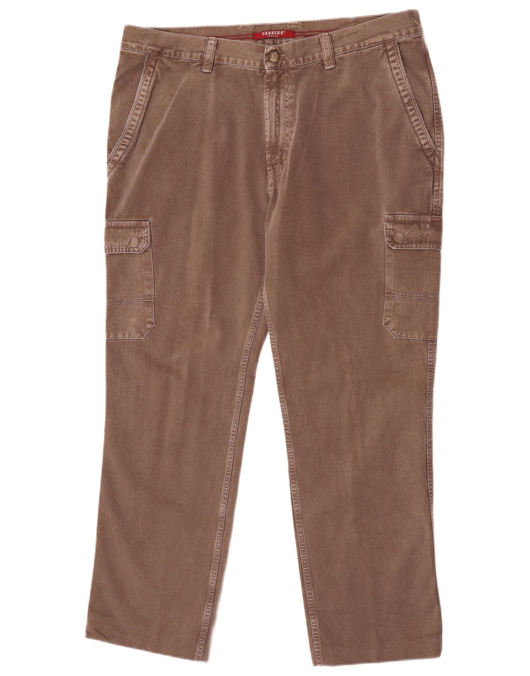 Pantalón cargo de corte regular para hombre Carrera W40 L30 Algodón marrón