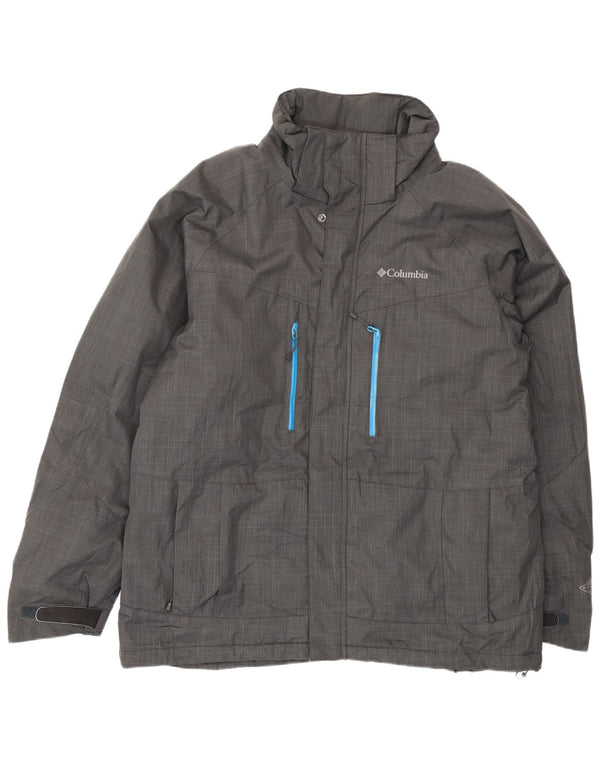 Columbia Chaqueta cortavientos para hombre UK 40 Grande Poliéster gris
