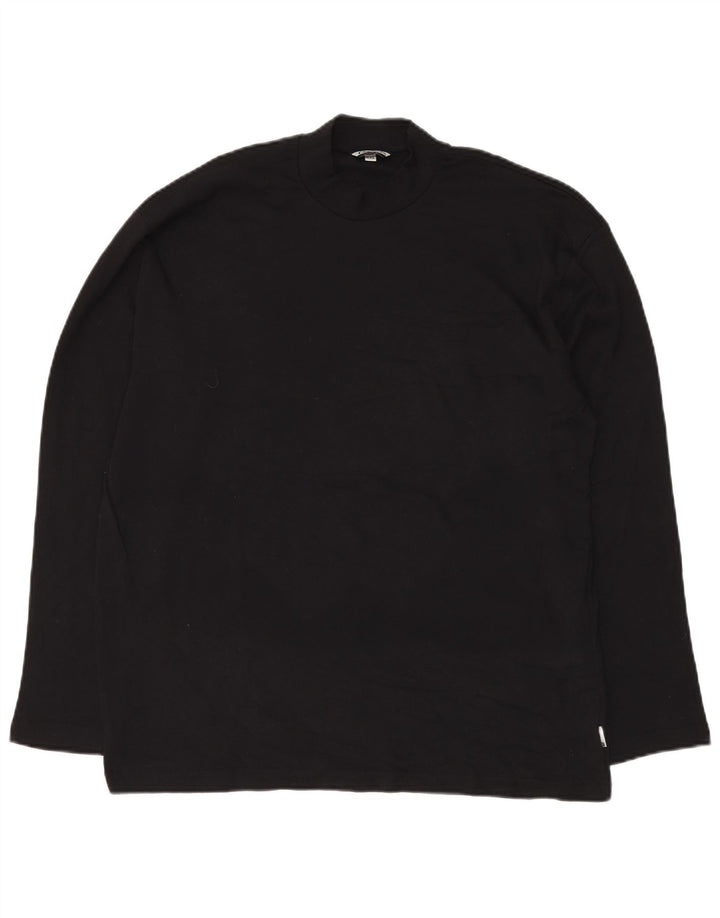 F.LLI CAMPAGNOLO Camiseta Hombre Manga Larga 2XL Algodón Negro