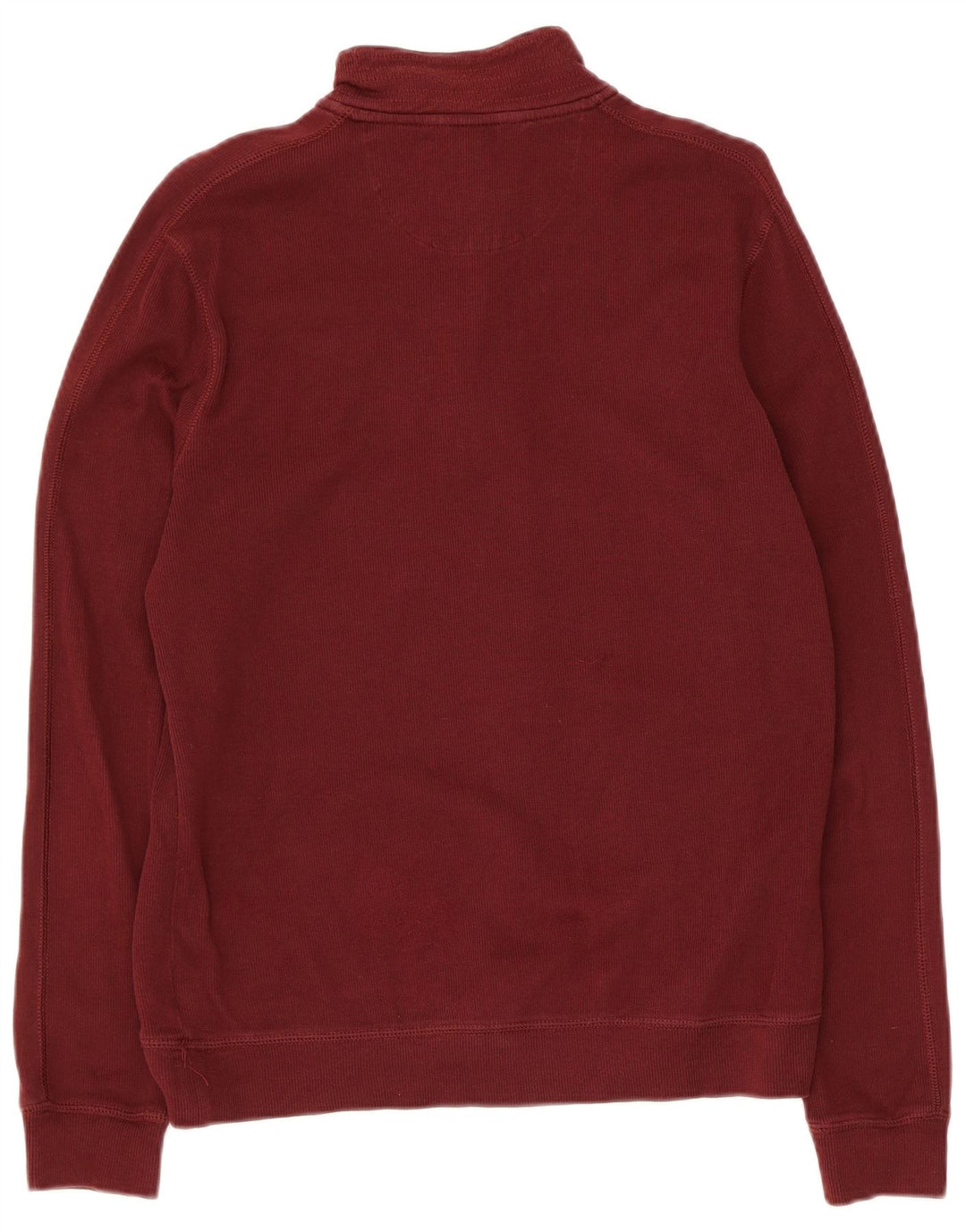 Calvin Klein Sudadera con Cuello y Cremallera para Hombre Jersey pequeño de algodón Granate