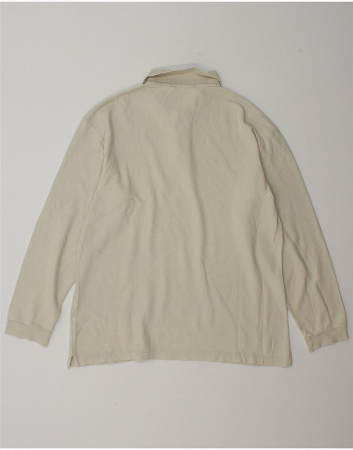 Fila Polo De Manga Larga Para Hombre IT 50 Medium Off White Algodón