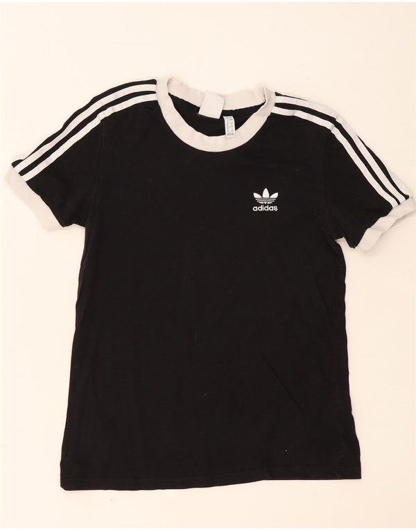 Adidas Camiseta Mujer Top UK 8 Small Negro Algodón