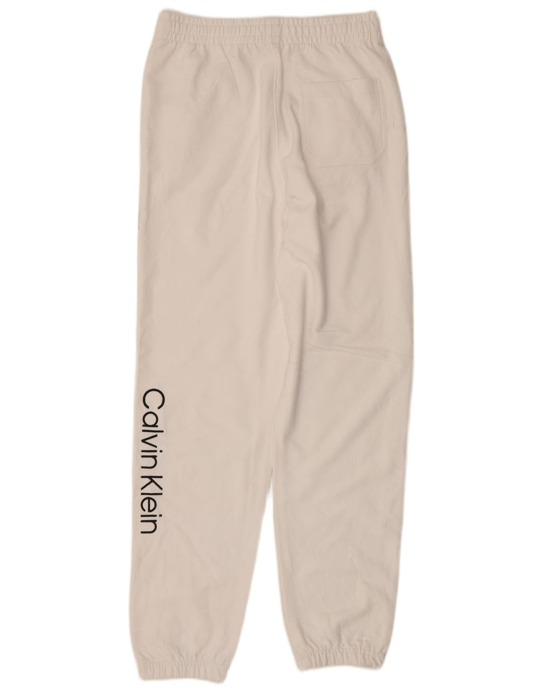 CALVIN KLEIN Hombre Pantalones de chándal con estampado gráfico Joggers Medium White Cotton