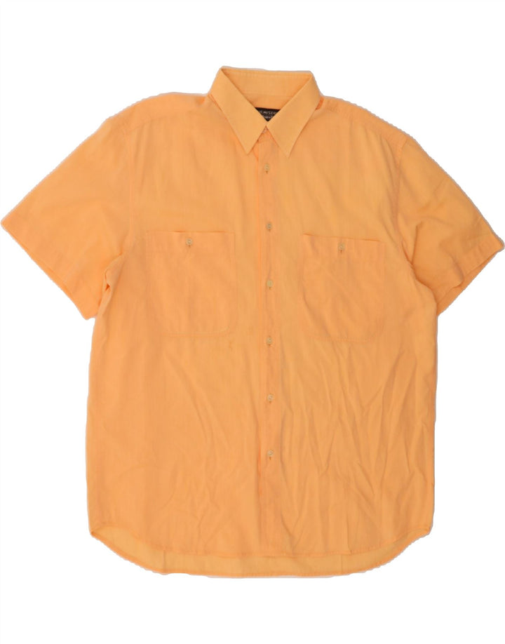 CACHAREL Mens Short Sleeve Shirt Size 16 1/2 42 Large Orange Vintage Cacharel and Second-Hand Cacharel from Messina Hembry 