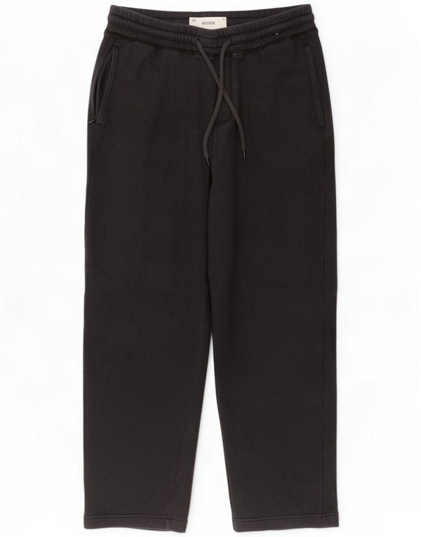 Pantalones Hollister Hombre Crop Chándal Negro Mediano