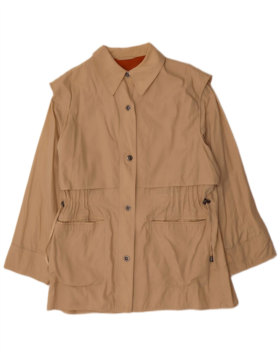 Gabardina vintage para mujer IT 46 Algodón beige grande
