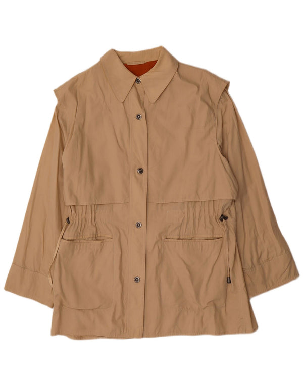Gabardina vintage para mujer IT 46 Algodón beige grande