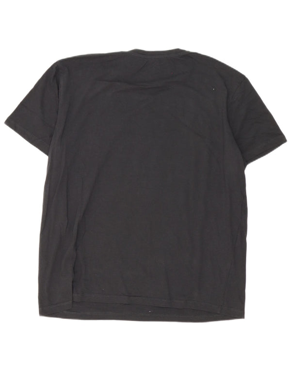 Jack & Jones Hombre Camiseta Gráfica Top XL Algodón Negro