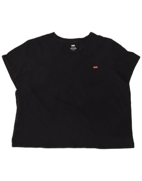 Levi's Camiseta para Mujer Top UK 20 2XL Algodón Negro