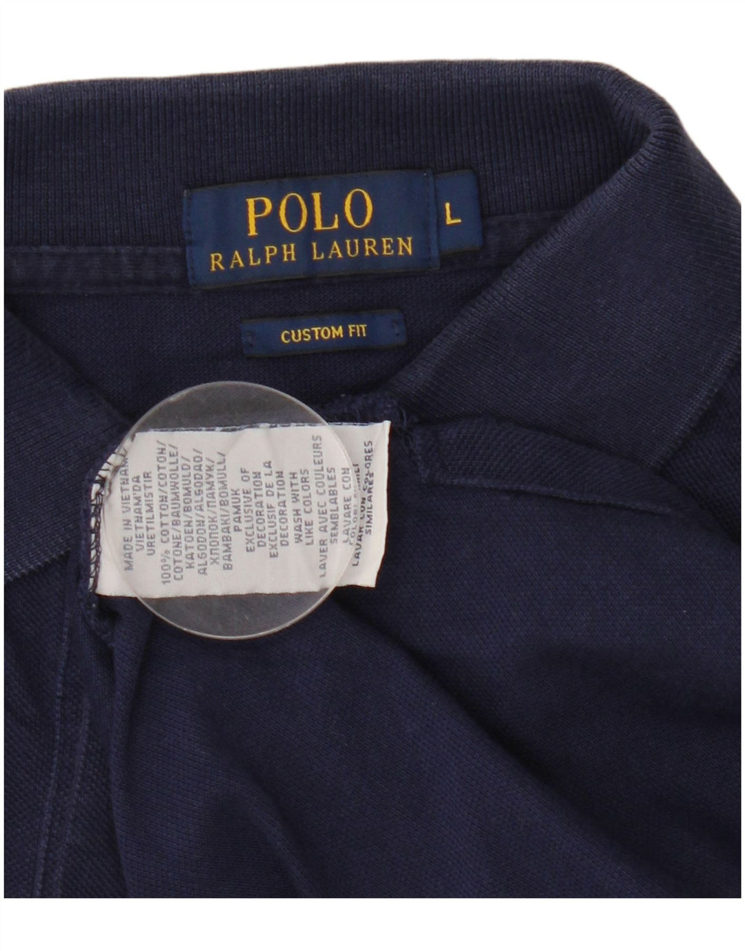 POLO RALPH LAUREN Polo de ajuste personalizado para hombre grande de algodón azul marino