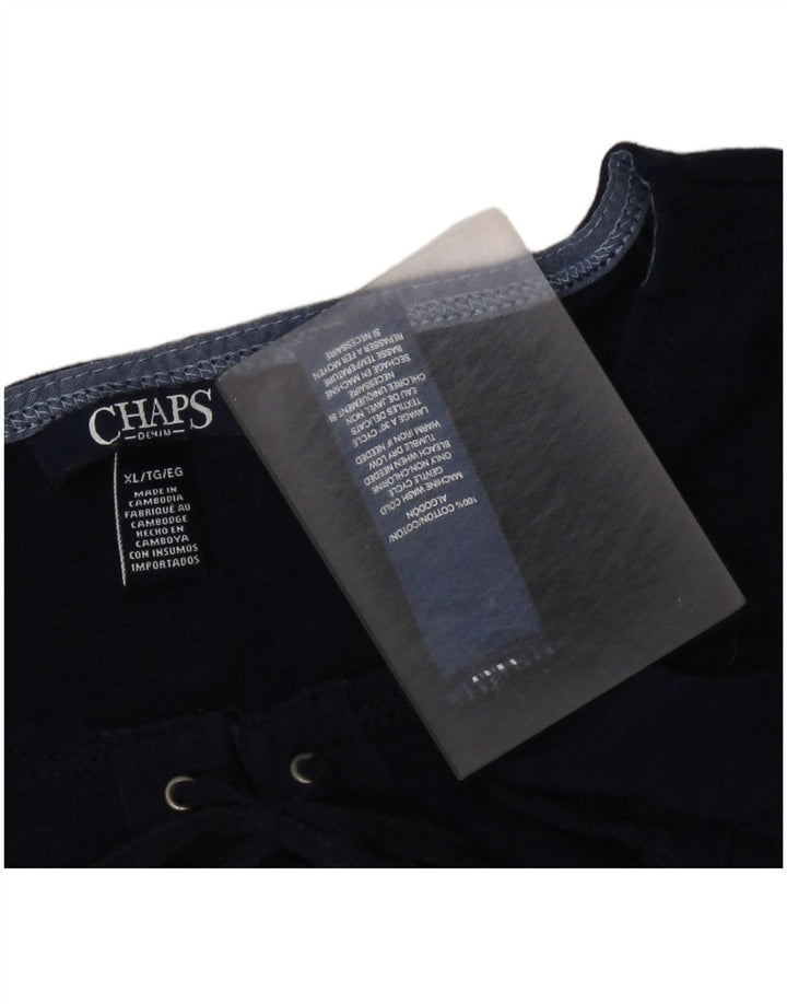 CHAPS Top para mujer manga 3/4 UK 18 XL Algodón azul marino