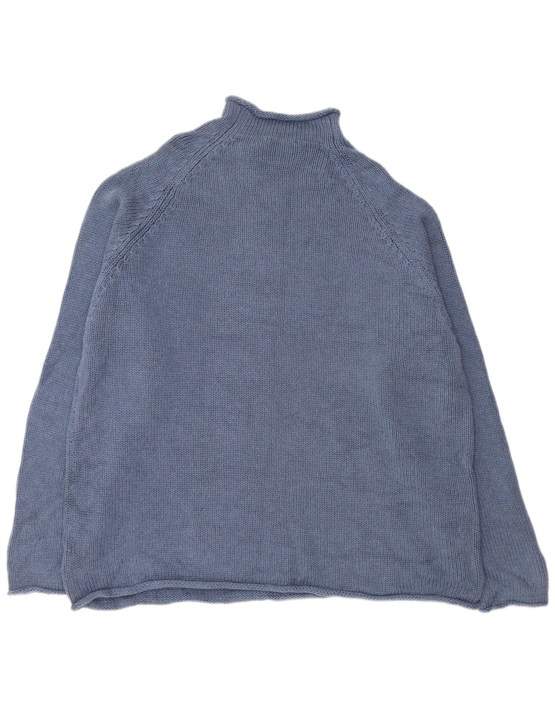 J. CREW Suéter tipo jersey con cuello alto para hombre XL Algodón azul