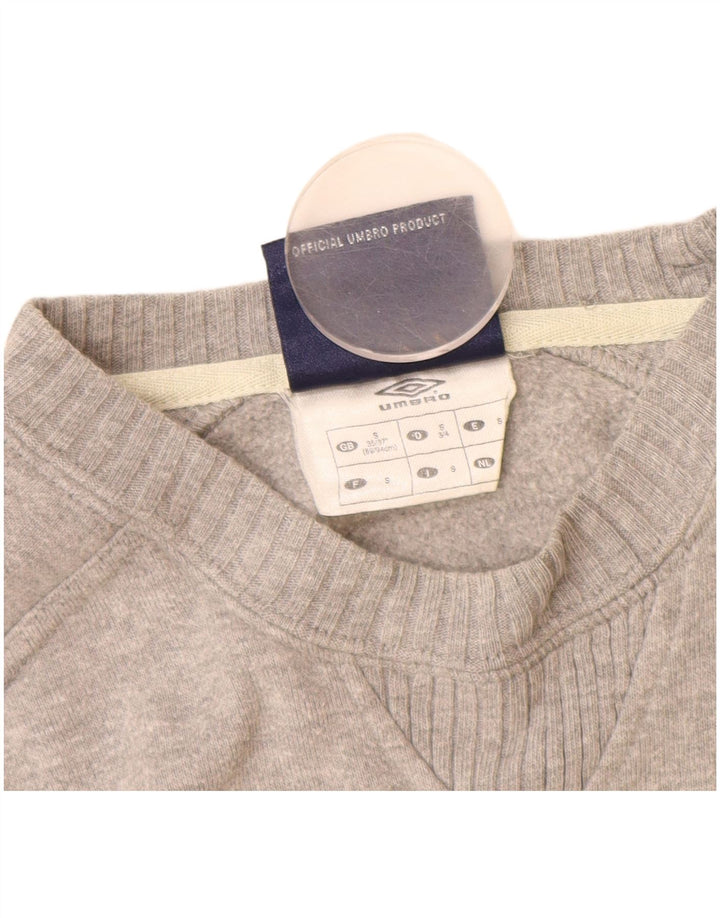 Umbro Sudadera para hombre Jumper UK 35/37 Small Gris Algodón